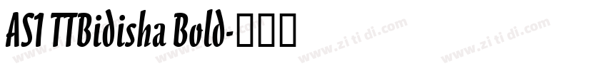 AS1 TTBidisha Bold字体转换